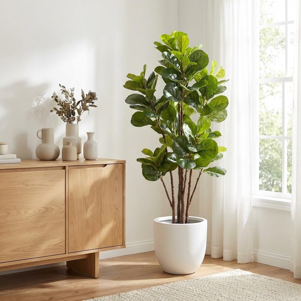 Ficus Lyrata Tree - Kunstmatige Ficus Lyrata boom, 150cm kunstplant