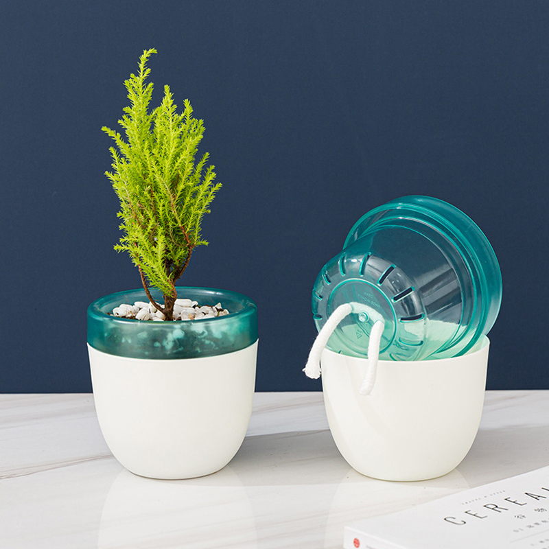 Aloe Vera Pot - Automatische wateropname Luie bloempot Niet-watergevende harskunststof