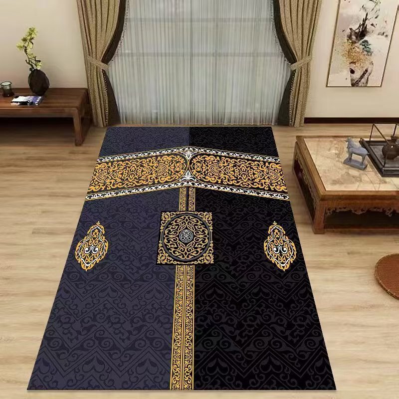 Maranta Prayer Plant - Mecca Kaaba Islamitische Gebedsmat Goud Blauw