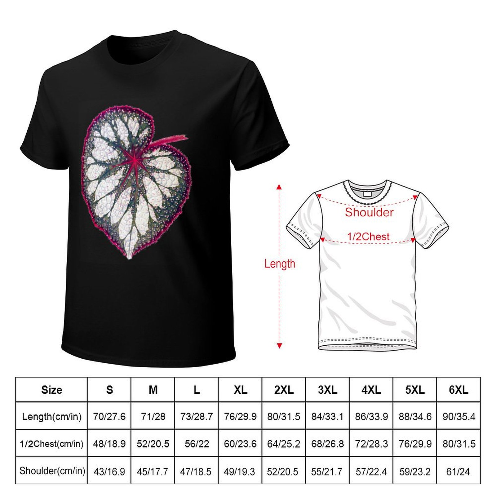 Begonia rex T-shirt zacht stre - Begonia Rex recensie en prijs