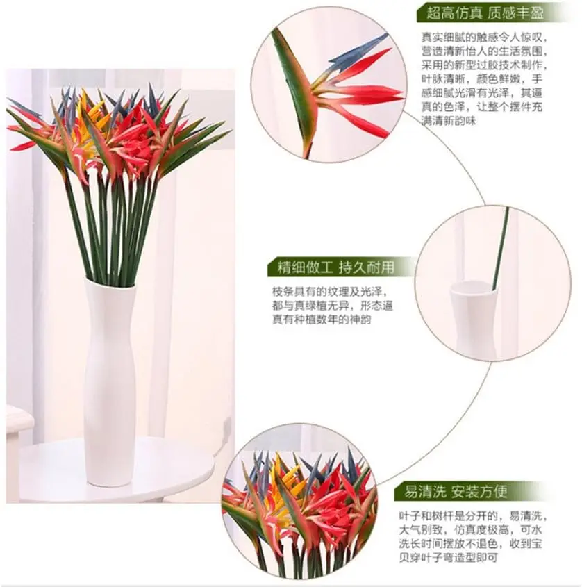 8 Stuks Kunstbloemen Strelitzi - Bird Paradise Strelitzia recensie en prijs